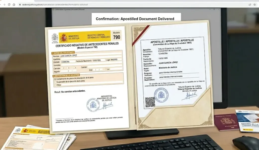 Apostilla antecedentes penales para trámites internacionales