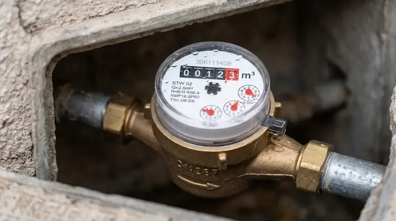 Contador de agua con registro de consumo mensual ahorro agua hogar