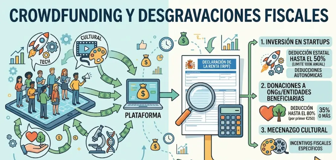Crowdfunding y Donaciones en la Renta 2026: Cómo Desgravar y Ahorrar Impuestos
