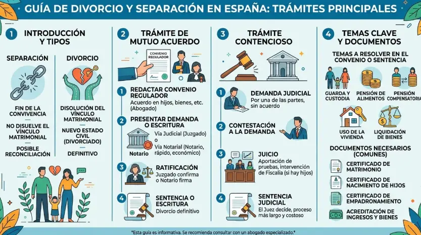 Divorcio y Separación sin Dramas: Guía de Trámites Mutuo Acuerdo vs Contencioso