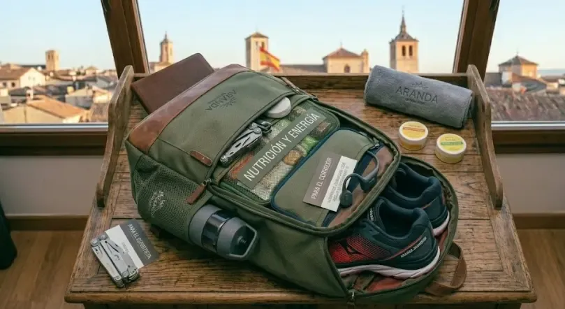 Mochila de deporte negra moderna abierta mostrando su compartimento aislado e impermeable para zapatillas sucias