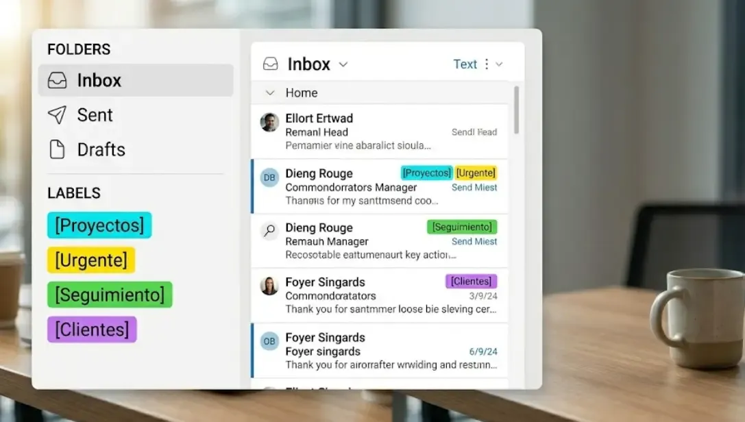Cómo organizar la bandeja de entrada laboral con etiquetas