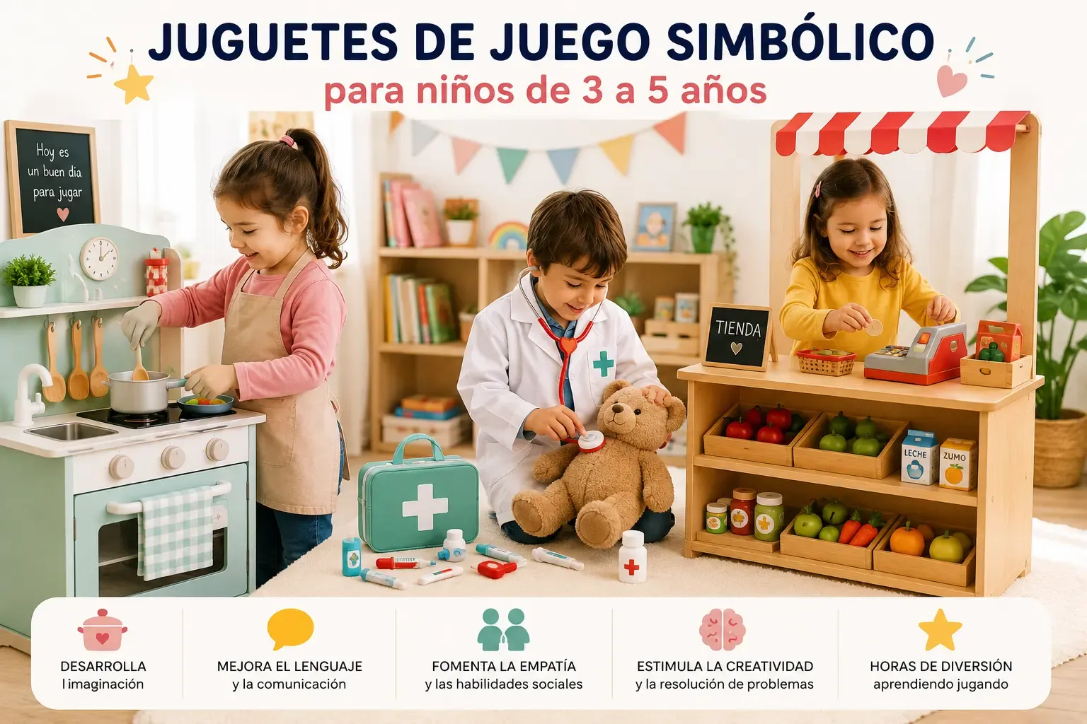 Juguetes de juego simbólico para niños de 3 a 5 años