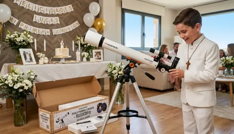 Telescopio infantil como regalo de Primera Comunión original y educativo