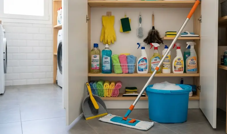 Utensilios de limpieza: Mopas, tipos de bayetas y aspiradoras robot (Guía 2026)